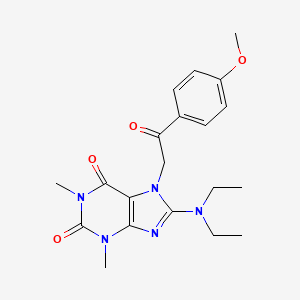 8-(diethylamino)-7-[2-(4-methoxyphenyl)-2-oxoethyl]-1,3-dimethyl-3,7-dihydro-1H-purine-2,6-dione