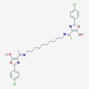 molecular formula C32H36Cl2N4O4 B429313 2-(4-chlorophenyl)-4-{1-[(10-{[1-(2-(4-chlorophenyl)-5-oxo-1,3-oxazol-4(5H)-ylidene)ethyl]amino}decyl)amino]ethylidene}-1,3-oxazol-5(4H)-one 