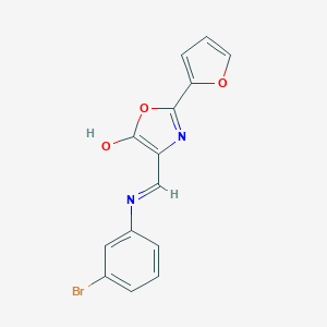 molecular formula C14H9BrN2O3 B429316 4-[(3-bromoanilino)methylene]-2-(2-furyl)-1,3-oxazol-5(4H)-one 