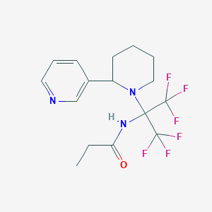 N-[2,2,2-trifluoro-1-(2-pyridin-3-ylpiperidin-1-yl)-1-(trifluoromethyl)ethyl]propanamide