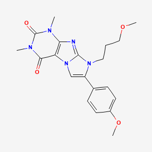 molecular formula C20H23N5O4 B4293174 7-(4-methoxyphenyl)-8-(3-methoxypropyl)-1,3-dimethyl-1H-imidazo[2,1-f]purine-2,4(3H,8H)-dione 