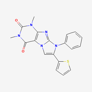 1,3-dimethyl-8-phenyl-7-(2-thienyl)-1H-imidazo[2,1-f]purine-2,4(3H,8H)-dione