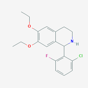molecular formula C19H21ClFNO2 B4293189 1-(2-chloro-6-fluorophenyl)-6,7-diethoxy-1,2,3,4-tetrahydroisoquinoline 