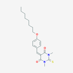 molecular formula C21H28N2O3S B429321 1,3-dimethyl-5-[4-(octyloxy)benzylidene]-2-thioxodihydro-4,6(1H,5H)-pyrimidinedione 