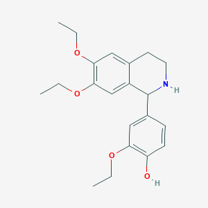 molecular formula C21H27NO4 B4293230 4-(6,7-diethoxy-1,2,3,4-tetrahydroisoquinolin-1-yl)-2-ethoxyphenol 