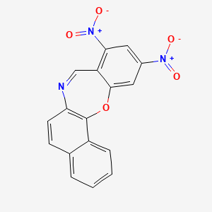 molecular formula C17H9N3O5 B4293238 9,11-dinitrobenzo[f]naphtho[1,2-b][1,4]oxazepine 