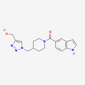 molecular formula C18H21N5O2 B4293261 (1-{[1-(1H-indol-5-ylcarbonyl)-4-piperidinyl]methyl}-1H-1,2,3-triazol-4-yl)methanol 