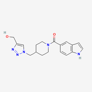 (1-{[1-(1H-indol-5-ylcarbonyl)-4-piperidinyl]methyl}-1H-1,2,3-triazol-4-yl)methanol