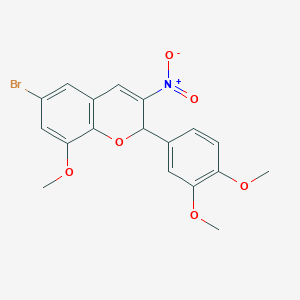 6-bromo-2-(3,4-dimethoxyphenyl)-8-methoxy-3-nitro-2H-chromene