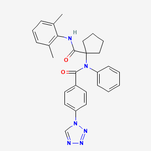 N-(1-{[(2,6-dimethylphenyl)amino]carbonyl}cyclopentyl)-N-phenyl-4-(1H-tetrazol-1-yl)benzamide