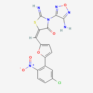 3-(4-amino-1,2,5-oxadiazol-3-yl)-5-{[5-(5-chloro-2-nitrophenyl)-2-furyl]methylene}-2-imino-1,3-thiazolidin-4-one