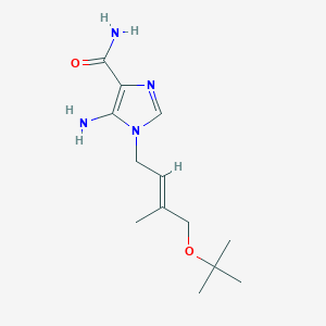 molecular formula C13H22N4O2 B429342 5-amino-1-(4-tert-butoxy-3-methyl-2-butenyl)-1H-imidazole-4-carboxamide 