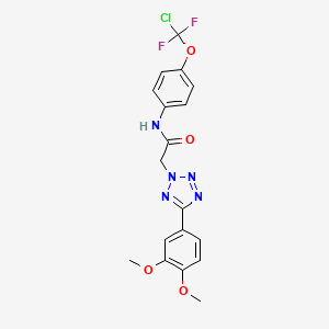 N-{4-[chloro(difluoro)methoxy]phenyl}-2-[5-(3,4-dimethoxyphenyl)-2H-tetrazol-2-yl]acetamide