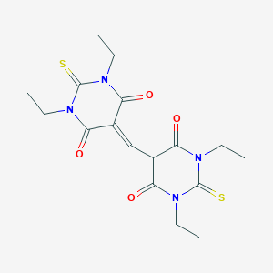 molecular formula C17H22N4O4S2 B429345 5-[(1,3-diethyl-4,6-dioxo-2-thioxohexahydro-5-pyrimidinyl)methylene]-1,3-diethyl-2-thioxodihydro-4,6(1H,5H)-pyrimidinedione 