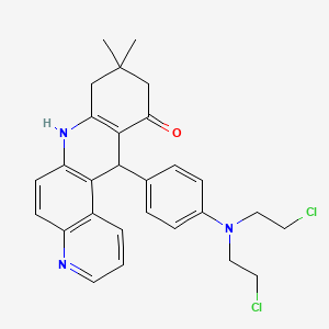 12-{4-[bis(2-chloroethyl)amino]phenyl}-9,9-dimethyl-8,9,10,12-tetrahydrobenzo[b]-4,7-phenanthrolin-11(7H)-one