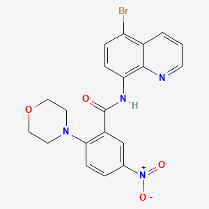 molecular formula C20H17BrN4O4 B4293462 N-(5-bromoquinolin-8-yl)-2-morpholin-4-yl-5-nitrobenzamide 