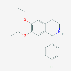 molecular formula C19H22ClNO2 B4293642 1-(4-chlorophenyl)-6,7-diethoxy-1,2,3,4-tetrahydroisoquinoline 