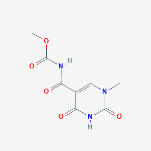molecular formula C8H9N3O5 B429366 Methyl (1-methyl-2,4-dioxo-1,2,3,4-tetrahydro-5-pyrimidinyl)carbonylcarbamate 