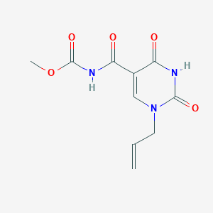 molecular formula C10H11N3O5 B429372 Methyl (1-allyl-2,4-dioxo-1,2,3,4-tetrahydro-5-pyrimidinyl)carbonylcarbamate 
