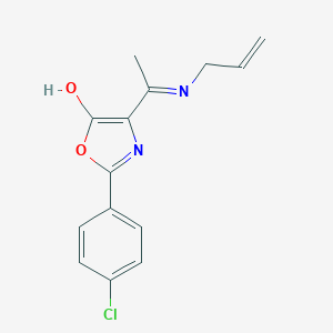 molecular formula C14H13ClN2O2 B429373 4-[1-(allylamino)ethylidene]-2-(4-chlorophenyl)-1,3-oxazol-5(4H)-one 