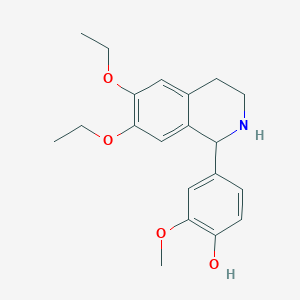 molecular formula C20H25NO4 B4293730 4-(6,7-diethoxy-1,2,3,4-tetrahydroisoquinolin-1-yl)-2-methoxyphenol 