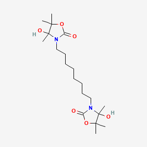 molecular formula C20H36N2O6 B4293733 3,3'-octane-1,8-diylbis(4-hydroxy-4,5,5-trimethyl-1,3-oxazolidin-2-one) 