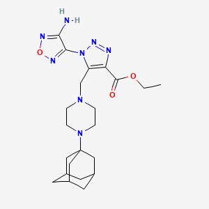 molecular formula C22H32N8O3 B4293804 ethyl 5-{[4-(1-adamantyl)piperazin-1-yl]methyl}-1-(4-amino-1,2,5-oxadiazol-3-yl)-1H-1,2,3-triazole-4-carboxylate 