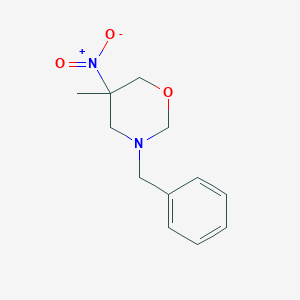molecular formula C12H16N2O3 B429381 3-Benzyl-5-nitro-5-methyl-1,3-oxazinane 