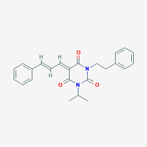 molecular formula C24H24N2O3 B429382 1-isopropyl-3-(2-phenylethyl)-5-(3-phenyl-2-propenylidene)-2,4,6(1H,3H,5H)-pyrimidinetrione 