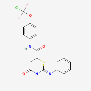 N-{4-[chloro(difluoro)methoxy]phenyl}-3-methyl-4-oxo-2-(phenylimino)-1,3-thiazinane-6-carboxamide