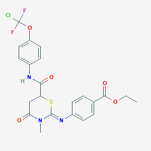 ethyl 4-({6-[({4-[chloro(difluoro)methoxy]phenyl}amino)carbonyl]-3-methyl-4-oxo-1,3-thiazinan-2-ylidene}amino)benzoate