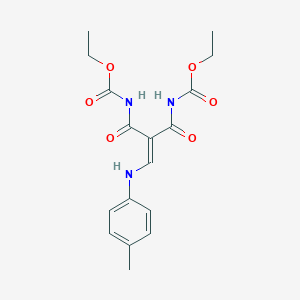 molecular formula C17H21N3O6 B429394 Ethyl 2-{[(ethoxycarbonyl)amino]carbonyl}-3-(4-toluidino)acryloylcarbamate 