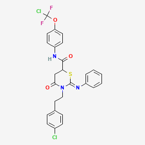 N-{4-[chloro(difluoro)methoxy]phenyl}-3-[2-(4-chlorophenyl)ethyl]-4-oxo-2-(phenylimino)-1,3-thiazinane-6-carboxamide