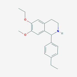 molecular formula C20H25NO2 B4294035 6-ethoxy-1-(4-ethylphenyl)-7-methoxy-1,2,3,4-tetrahydroisoquinoline 