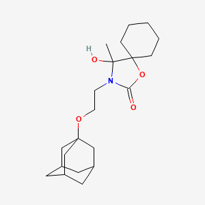 molecular formula C21H33NO4 B4294048 3-[2-(1-adamantyloxy)ethyl]-4-hydroxy-4-methyl-1-oxa-3-azaspiro[4.5]decan-2-one 