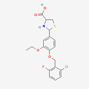 2-{4-[(2-chloro-6-fluorobenzyl)oxy]-3-ethoxyphenyl}-1,3-thiazolidine-4-carboxylic acid