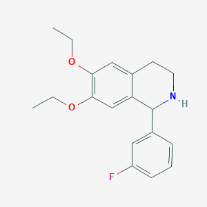 molecular formula C19H22FNO2 B4294091 6,7-diethoxy-1-(3-fluorophenyl)-1,2,3,4-tetrahydroisoquinoline 