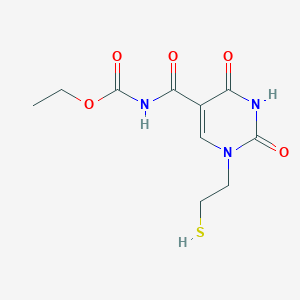 molecular formula C10H13N3O5S B429410 Ethyl [1-(2-mercaptoethyl)-2,4-dioxo-1,2,3,4-tetrahydropyrimidin-5-yl]carbonylcarbamate 