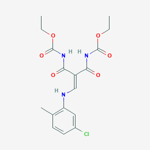 molecular formula C17H20ClN3O6 B429411 Ethyl 3-(5-chloro-2-methylanilino)-2-{[(ethoxycarbonyl)amino]carbonyl}acryloylcarbamate 