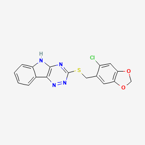 3-{[(6-chloro-1,3-benzodioxol-5-yl)methyl]thio}-5H-[1,2,4]triazino[5,6-b]indole