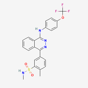molecular formula C23H19F3N4O3S B4294131 N,2-dimethyl-5-(4-{[4-(trifluoromethoxy)phenyl]amino}phthalazin-1-yl)benzenesulfonamide 
