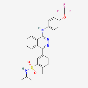 molecular formula C25H23F3N4O3S B4294133 N-isopropyl-2-methyl-5-(4-{[4-(trifluoromethoxy)phenyl]amino}phthalazin-1-yl)benzenesulfonamide 