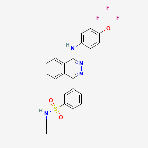 molecular formula C26H25F3N4O3S B4294141 N-(tert-butyl)-2-methyl-5-(4-{[4-(trifluoromethoxy)phenyl]amino}phthalazin-1-yl)benzenesulfonamide 