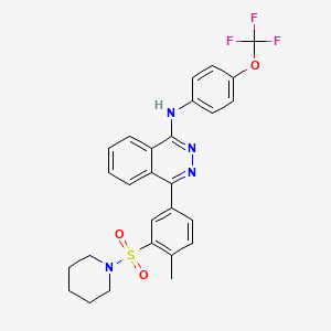 molecular formula C27H25F3N4O3S B4294145 4-[4-methyl-3-(piperidin-1-ylsulfonyl)phenyl]-N-[4-(trifluoromethoxy)phenyl]phthalazin-1-amine 