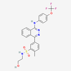 molecular formula C24H21F3N4O4S B4294156 N-(2-hydroxyethyl)-2-methyl-5-(4-{[4-(trifluoromethoxy)phenyl]amino}phthalazin-1-yl)benzenesulfonamide 