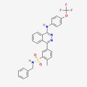 molecular formula C29H23F3N4O3S B4294159 N-benzyl-2-methyl-5-(4-{[4-(trifluoromethoxy)phenyl]amino}phthalazin-1-yl)benzenesulfonamide 