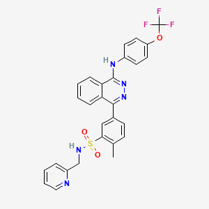 molecular formula C28H22F3N5O3S B4294164 2-methyl-N-(pyridin-2-ylmethyl)-5-(4-{[4-(trifluoromethoxy)phenyl]amino}phthalazin-1-yl)benzenesulfonamide 