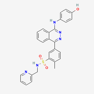 5-{4-[(4-hydroxyphenyl)amino]phthalazin-1-yl}-2-methyl-N-(pyridin-2-ylmethyl)benzenesulfonamide