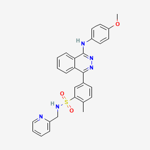 molecular formula C28H25N5O3S B4294189 5-{4-[(4-methoxyphenyl)amino]phthalazin-1-yl}-2-methyl-N-(pyridin-2-ylmethyl)benzenesulfonamide 