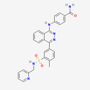 4-{[4-(4-methyl-3-{[(pyridin-2-ylmethyl)amino]sulfonyl}phenyl)phthalazin-1-yl]amino}benzamide